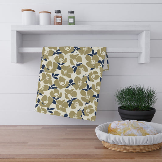 Tea Towel | Blue & Gold | Poppy